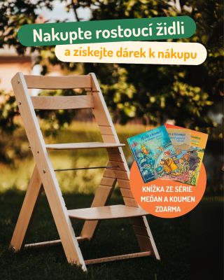 Objednejte rostoucí židli a získejte knížku pro společné čtení navíc.🎁 Prvních 100 objednávek židle posedo od nás obdrží...